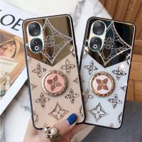 เคสโทรศัพท์ซิลิโคนแข็งแบบเจาะเพชรสุดหรูได้90lite เคสสำหรับ Honor แวววาวแฟชั่นสำหรับแหวนใส่นิ้ว HONOR90 90 5G / HONOR 90 Lite/ HONOR 70 Lite 2023 5G