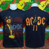 เสื้อวง AC DC วงร็อค ไม่มีตะเข็บข้าง คอฟิต ป้ายUS เสื้อวินเทจ เสื้อทัวร์ วงร็อคต่างประเทศ