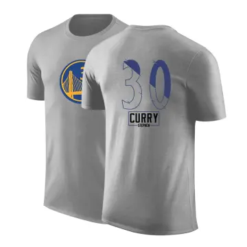 adidas Golden State Warriors #30 Stephen Curry Royal Blue Net Number T-shirt