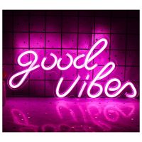 Good Vibes Neon Sign For Bedroom Decoration Rooms Decor