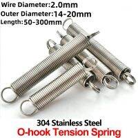 【LZ】ouwdwn 304 Stainless Steel Pullback Tension Cylindroid Helical Coil Small Mini Extension Spring WD 2.0mm OD14-20mm