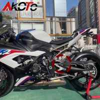 อุปกรณ์เสริมขายร้อนสำหรับ BMW S1000RR S1000 RR รถจักรยานยนต์คาร์บอนไฟเบอร์ Rearset Heel Guard แผ่นครอบคลุม Protector 2019 2020