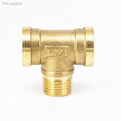 2pcs 1/2 quot; BSP Female -Male -Female Tee 3 Way Brass Pipe fitting Connector Water Fuel Gas