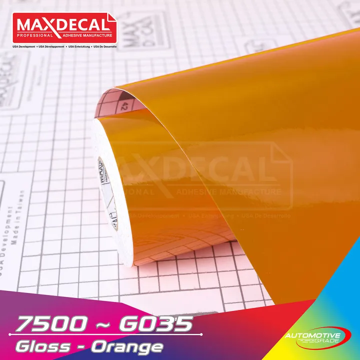 Sticker Stiker Scotlait Maxdecal 7500 G035 Gloss Orange 45 X 100