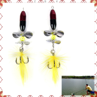 ZDV-S✅ 2ชิ้น/ล็อต Long casting SPINNER เหยื่อโลหะตกปลาล่อ W/Double TAIL propeller