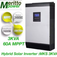 3KVA Hybrid solar inverter 24V 220V 60A MPPT Pure sin wave