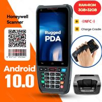 Android 10ขั้วมือจับ PDA Honeywell 1D เครื่องสแกนบาร์โค้ด/อ่าน2D เครื่องเก็บข้อมูลแบบพกพา4G Wifi บลูทูธ NFC 3GB + 32GB