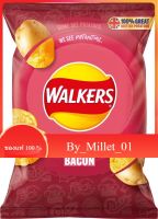 Smoked Bacon Potato Crisps Walkers 32.5 G.