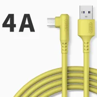 สายเคเบิลไมโคร Usb อุปกรณ์เสริมเกี่ยวกับข้อมูล90องศาสำหรับชาร์จสายชาร์จแบตเตอรี่ Xiaomi โทรศัพท์มือถือสำหรับ Samsung อย่างรวดเร็ว Huawei 4a