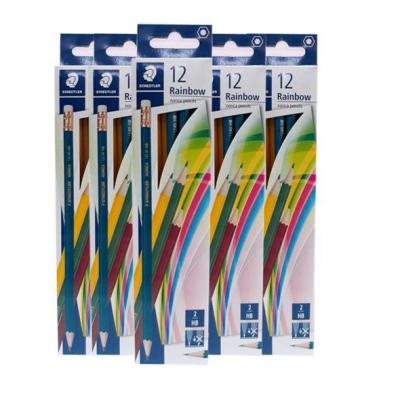 ส่งฟรี !! ดินสอ ดินสอไม้ ดินสอไม้ HB กล่องละ12แท่ง คละสี สเต็ดเล่อร์ Norica Rainbow ขายยกโหล (12กล่อง/แพ็ค) จัดส่งเร็ว