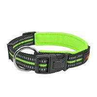 Adjustable Mesh Padded Dog Collar Reflective Nylon Dog Collar Durable Heavy Duty For All Breed All Weather