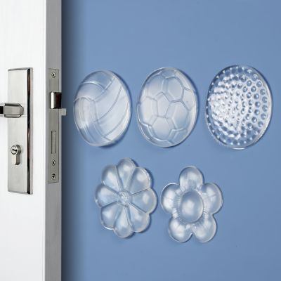 【cw】 Mute Door Stoppers Wall Protection Safety Shock Absorber Handle Bumpers Security Waterable Transparent Protectors ！