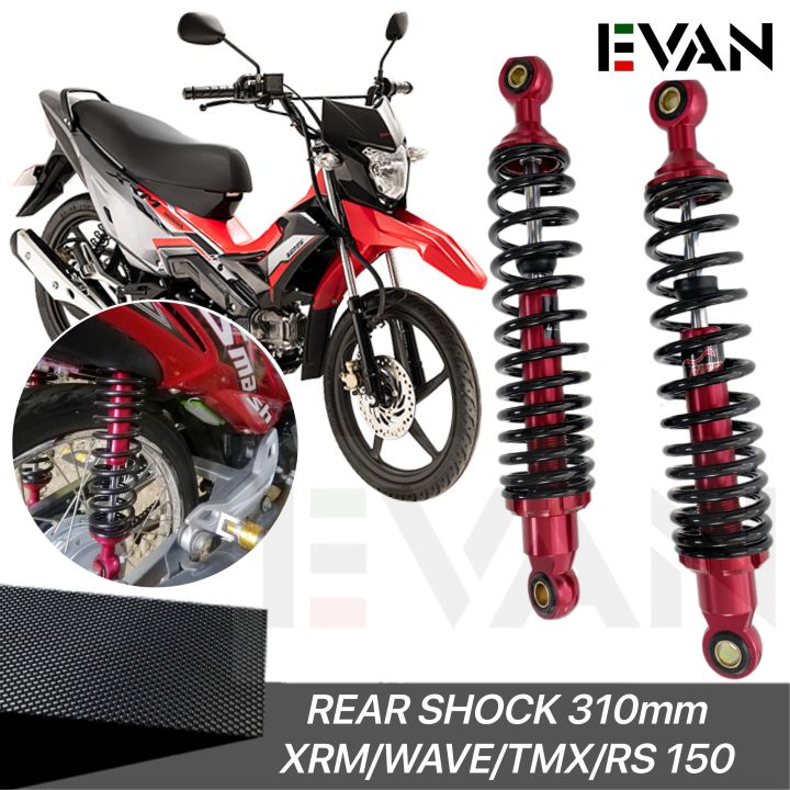 1 PAIR 310mm REAR DUAL SHOCK ABSORBER FOR TMX,XRM,WAVE,SMASH,RS150 AND ...