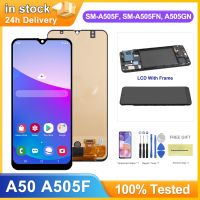 A50 Display Screen for Samsung Galaxy A50 A505 SM-A505F/DS A505FN/DS A505GT/DS Lcd Display Touch Screen Digitizers with Frame