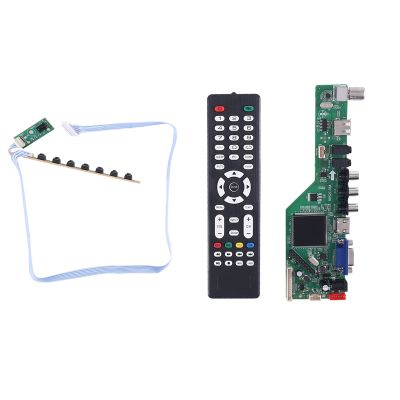 The New LCD TV Drive Board RR52C.03A Supports DVB-T DVB-T2 Can Replace 3663 Chip Motherboard Free Key Remote Control