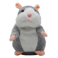 hamster falante 15cm Funny Sound Record Repeat Voice Changing Cute Walking Talking Hamster Plush Animal Doll Educational Toy Pet