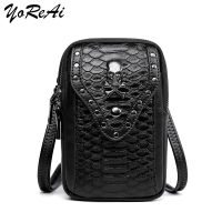 YoReAi Popular Fashion Personalise New Arrival Shoulder Cross-body Small Bags Skull Chain Womens Messenger Mobile Phone Bag