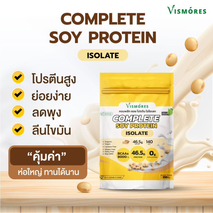 vismores-soy-protein-isolate-เวย์-ซอยโปรตีน-ถั่วเหลือง-เพิ่มกล้ามเนื้อ-ลดไขมัน-คุมน้ำหนัก-คุมหิว-แพ้-whey-ทานได้-455g