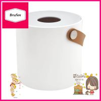 กล่องทิชชูม้วน หูหิ้วหนัง KECH สีขาวROLL TISSUE BOX WITH LEATHER HANDLE KECH WHITE **ของแท้100%**