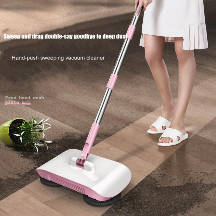 Handpush Sweeper Broom Set Household Broom Automatic Sweeping and