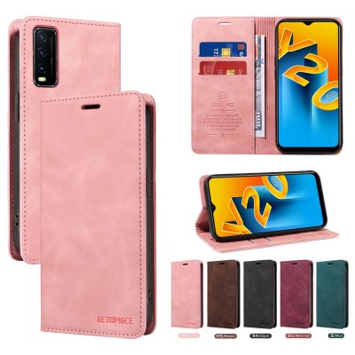 เคสโทรศัพท์ใหม่สำหรับ Vivo Y12S Y12A Y20G Y20S G Y20T Y20A Y20i Y20เคสโทรศัพท์แม่เหล็ก2021พลิกช่องการ์ดใหม่