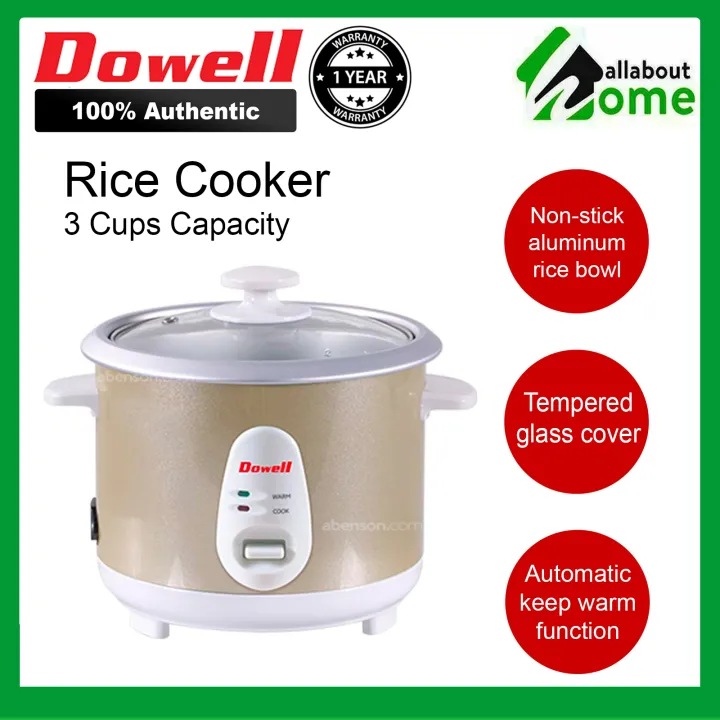 Dowell Rice cooker 3 Cups Capacity RC-30G | Lazada PH