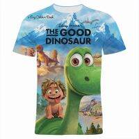 Cartoon Anime Mens T-shirts Summer Disney The Good Dinosaur 3D Print Women Clothing Short Sleeve Children Tee Shirt