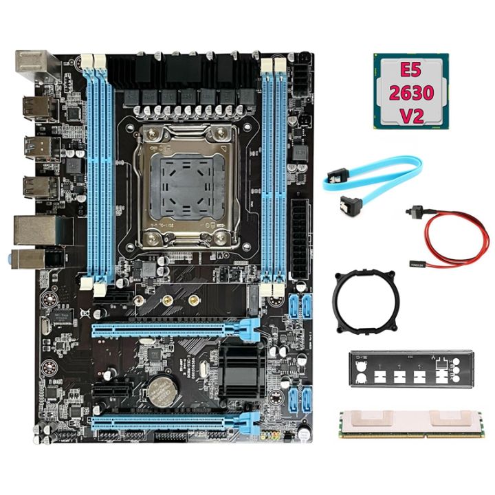 x79-motherboard-e5-2630-v2-cpu-ddr3-4g-recc-ram-sata-cable-switch-cable-baffle-bracket-lga2011-m-2-nvme-gigabit-lan