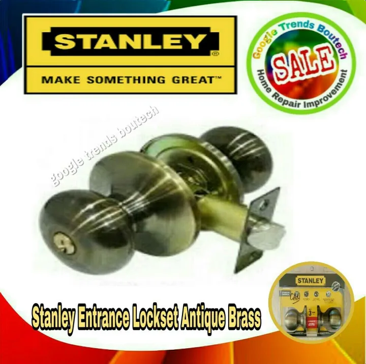Stanley Entrance lockset Antique Brass Lazada PH