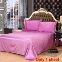 20 colors Silk Bed Sheets Satin Luxury Mattress Cover King Size Satin Bedsheet Soft Fitted Bed Sheet Textile for Home