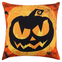 ปลอกหมอนของ Eounthbard Halloween สีส้มสีดำแฮปปี้ฮาโลวีน โซฟาผ้าลินินเตียงปลอกหมอนสำนักงานบ้านตกแต่ง