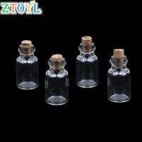 【cw】 4Pcs Glass 1:12 Scale Parts Transparent Minature Bottle Dollhouse Decoration ！