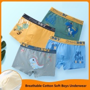 4 Chiếc Đồ Lót Bé Trai Bằng Cotton Quần Lót Boxer Trẻ Em Phong Cách Hoạt