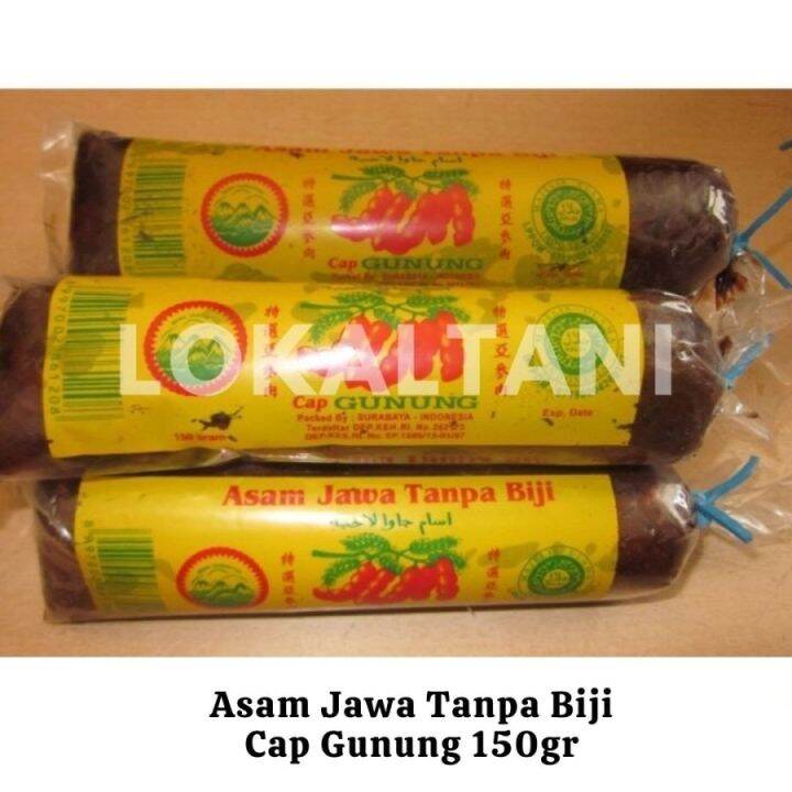 Asam Jawa Tanpa Biji Cap Gunung 150gram Asem Jawa Bumbu Penyedap Asem