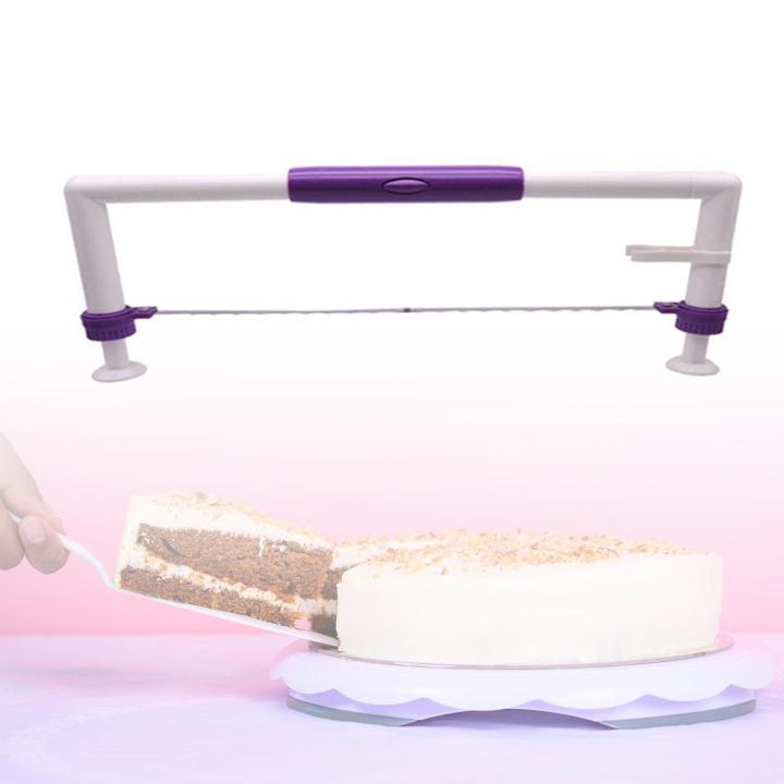 wdclever-เครื่องตัดเลเยอร์เค้กอาหารพับได้เครื่องมือตัดสำหรับห้องครัวเครื่องแบ่งชั้นเค้กแบบปรับได้