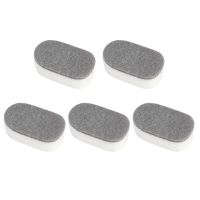 5pcs Household Sponge Scouring Pad Home Kitchen Dishwashing Sponge Cleaning Pad Sponge Cloth (Grey White)