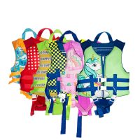 Child Size Watersports Swim Vest Flotation Device Trainer Vest with Survival Whistle Easy on and Off kids life jacket  Life Jackets