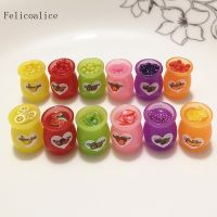 6pcs Slime Charm Fruit Candy Canned Jam Caviar Dollhouse Food Resin Plasticine Slime Bead Making For DIY Scrapbooking Craft Clay  Dough