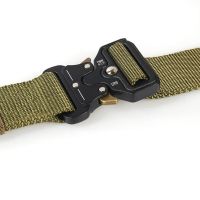 、‘】【’ Tactical Nylon 4.3Cm Wide Belt Mens Outdoor Army Canvas Belt For Jeans Pants Hunting Training Metal Buckle Waist Belt Waistband