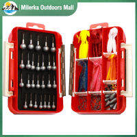 Milerka Outdoor Mall】กบเหยื่อจิ๊กอุปกรณ์ตกปลาเหยื่อล่อปลาพลาสติกหนอนแบบแข็ง,Peralatan Pancing เบ็ดตะขอสำหรับตกปลากลางแจ้ง83ชิ้น