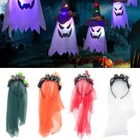 ฮาโลวีน halloween accessories YDIJEJ กระโหลก ตาข่าย เจ้าสาวผี คาร์นิวัล ดอกกุหลาบ อีสเตอร์ อุปกรณ์ประกอบฉากคอสเพลย์ หมวกกันน็อกผู้หญิง วันแห่งความตาย ที่คาดผมฮาโลวีน