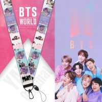 BTS สายห้อยการ์ด,ที่ใส่พวงกุญแจโทรศัพท์มือถือสายรัดกุญแจบัตรประจำวันสายคล้องคอ