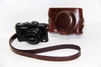 ☍ Protective Camera Bag Case Cover Protector for Panasonic Lumix DMC LX5 LX7 LX3 Coffee New