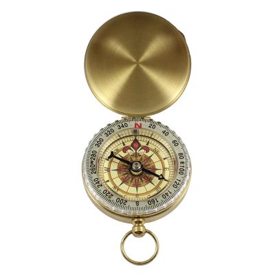 ‘；【-【 High Quality Camping Hiking Pocket Brass En Compass Portable Compass Navigation For Outdoor Activities