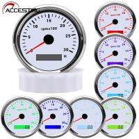 3000 RPM Tachometer 7สี Backlit Universal RPM Meter Fit สำหรับรถเรือ Marine รถบรรทุก RV 9-32V