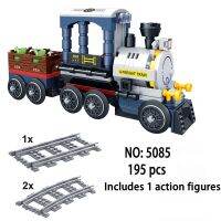 【On Sale】 The Pie Mart MOC Technic ชุดคลาสสิกเมืองรถไฟติดตามอาคารบล็อกเข้ากันได้ DIY ผู้สร้างรถไฟของเล่นสำหรับเด็กของขวัญคริสต์มาส