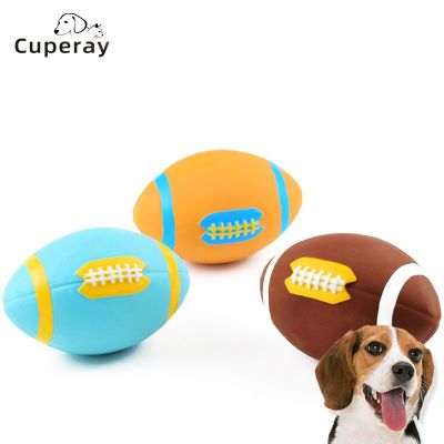 Dog Toys Rugby Dogs Resistance Bite Dog Rubber Chew Molar Cleaning Teeth Interactive Training Game Pet Puppy Ball Toy Supplies Toys