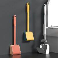 Toilet Brush and Holder Set for Bathroom Flexible Toilet Bowl Brush Head with Silicone Bristles Compact for Storage