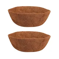 14 Inch Coco Liner for Planters, 2PCS Round Replacement Plant Basket Liners Natural Coco Fiber Liner for Hanging Basket