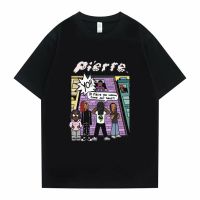 Yo Yo Pierre You Wannq Come Out Here Cotton Tshirt Anime Cartoon Style Playboi Carti Print Tshirt Hip Hop Men Tupac 2Pac Rap Tee